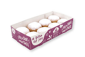 Mini Berliner Himbeere-Johannisbeere, 8er Tray Mini Berliner Himbeere-Johannisbeere, 8er Tray
