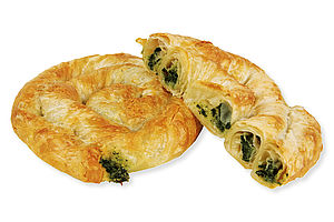 Börekschnecke mit Spinatfüllung