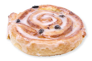 Pastry snail with raisins Pastry snail with raisins