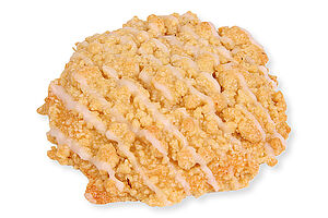 Yeast pastry with crumble