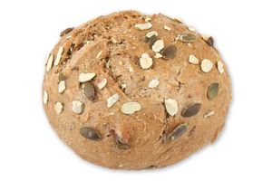 Potato roll with pumpkin seeds